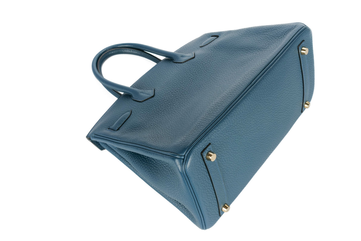 Hermès Birkin 30 Bleu Cobalt Clemence Gold Hardware - view 13