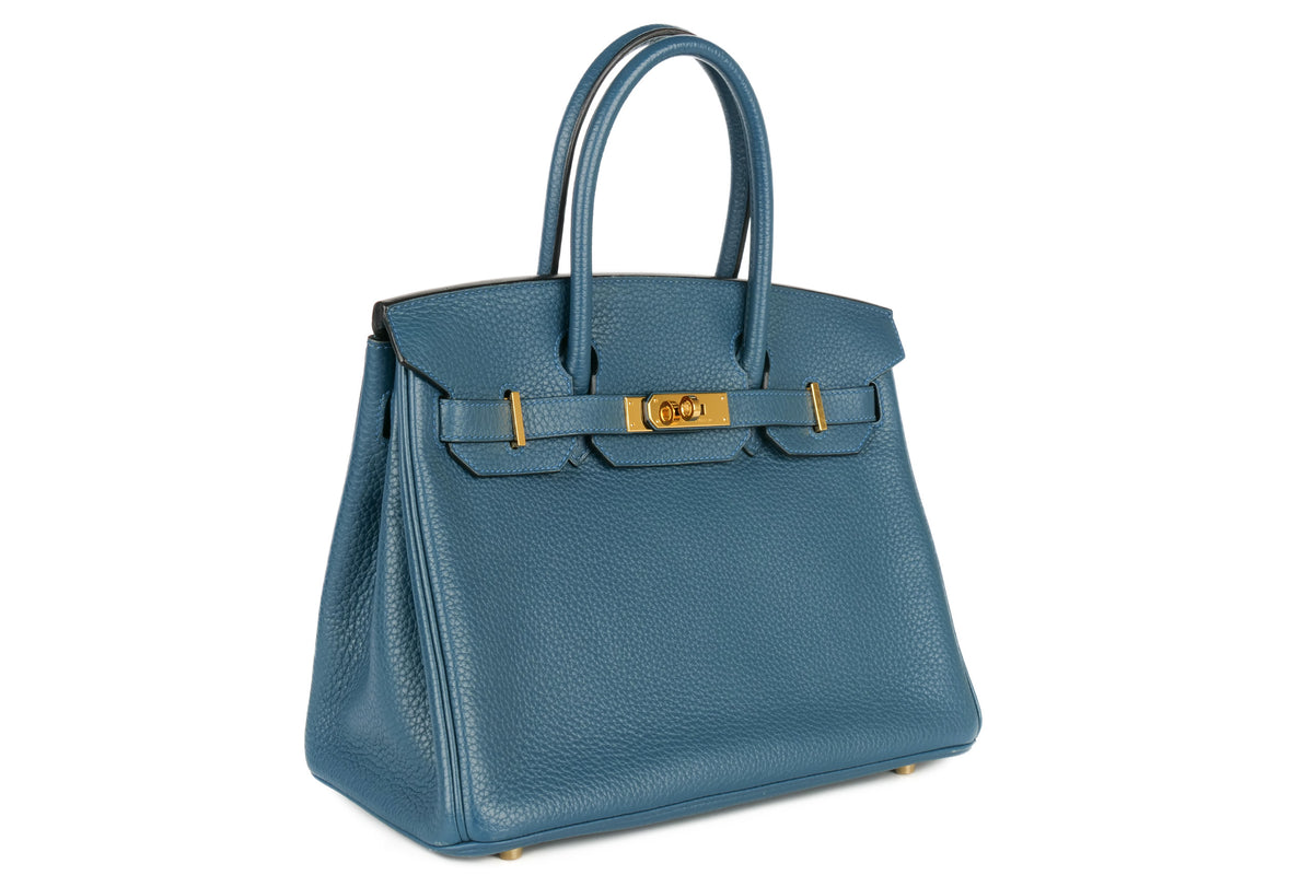 Hermès Birkin 30 Bleu Cobalt Clemence Gold Hardware - view 2