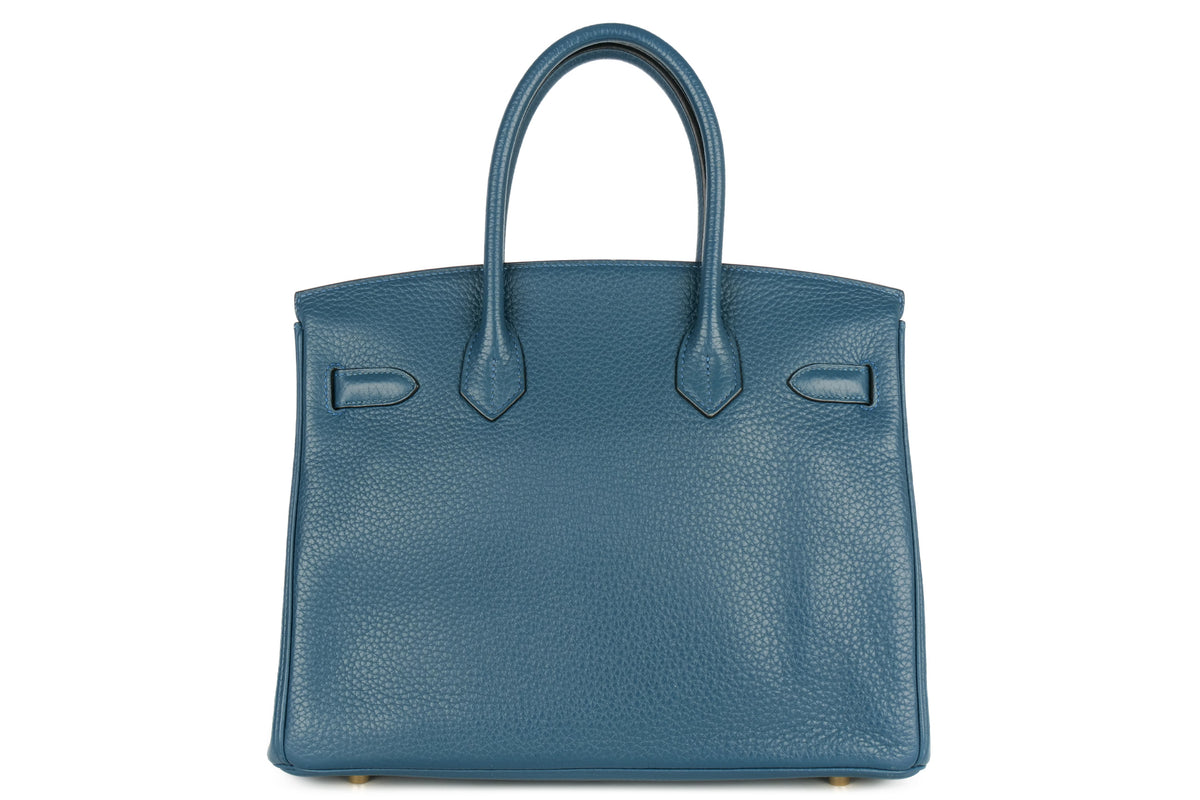 Hermès Birkin 30 Bleu Cobalt Clemence Gold Hardware - view 3