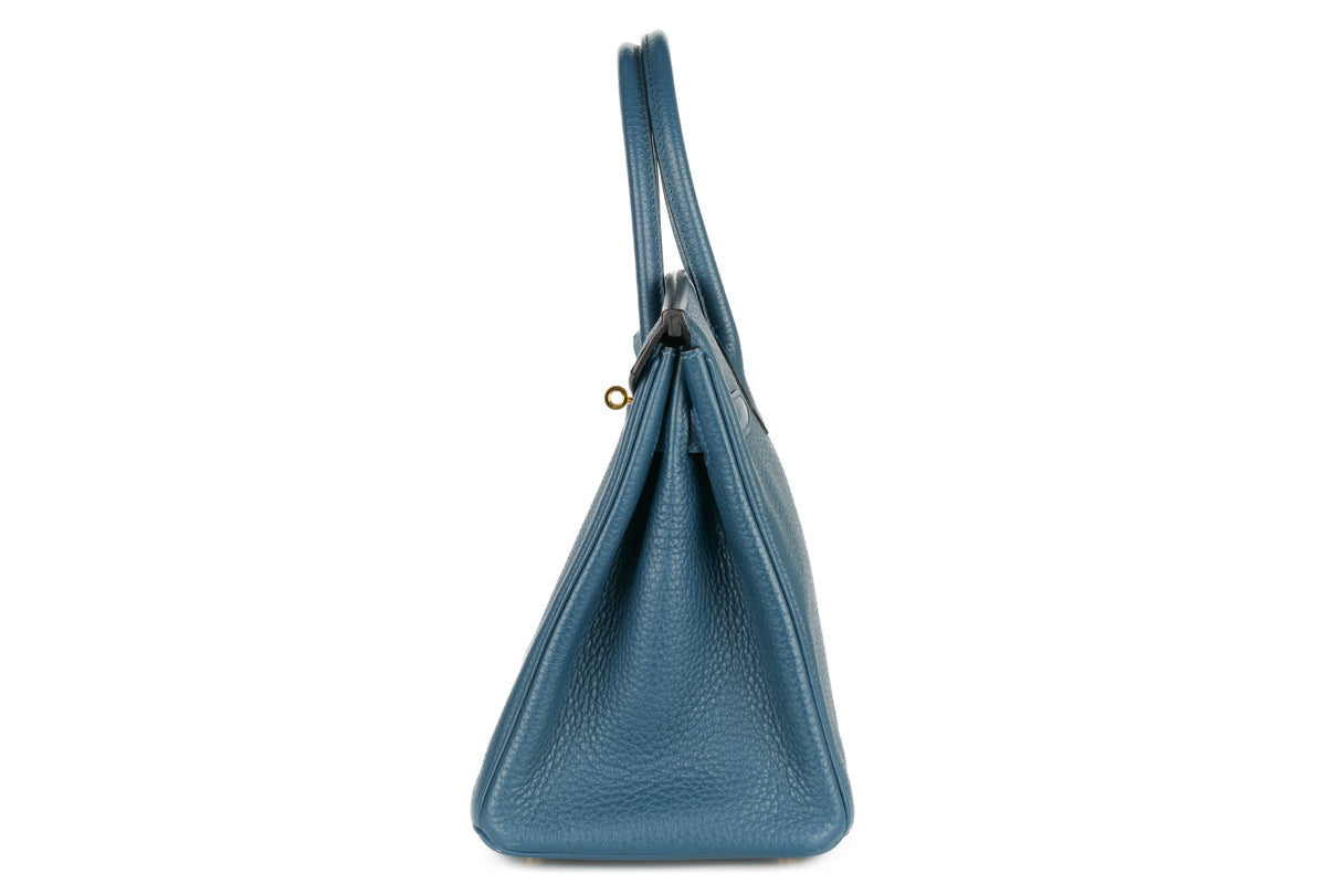 Hermès Birkin 30 Bleu Cobalt Clemence Gold Hardware - view 4