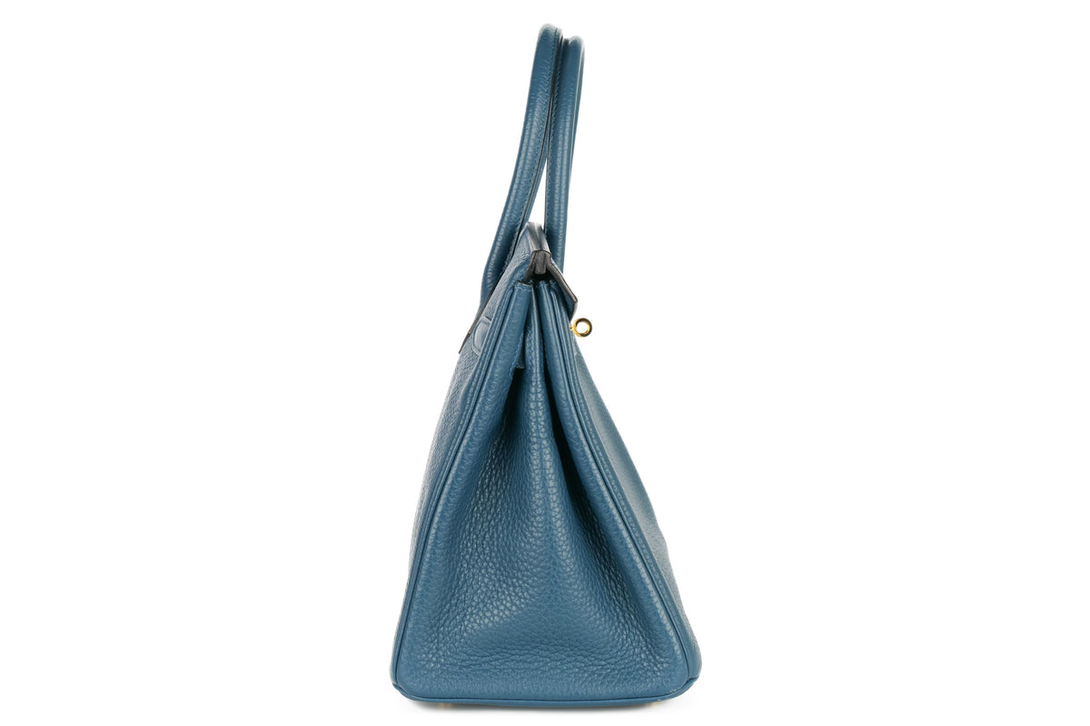 Hermès Birkin 30 Bleu Cobalt Clemence Gold Hardware - view 5
