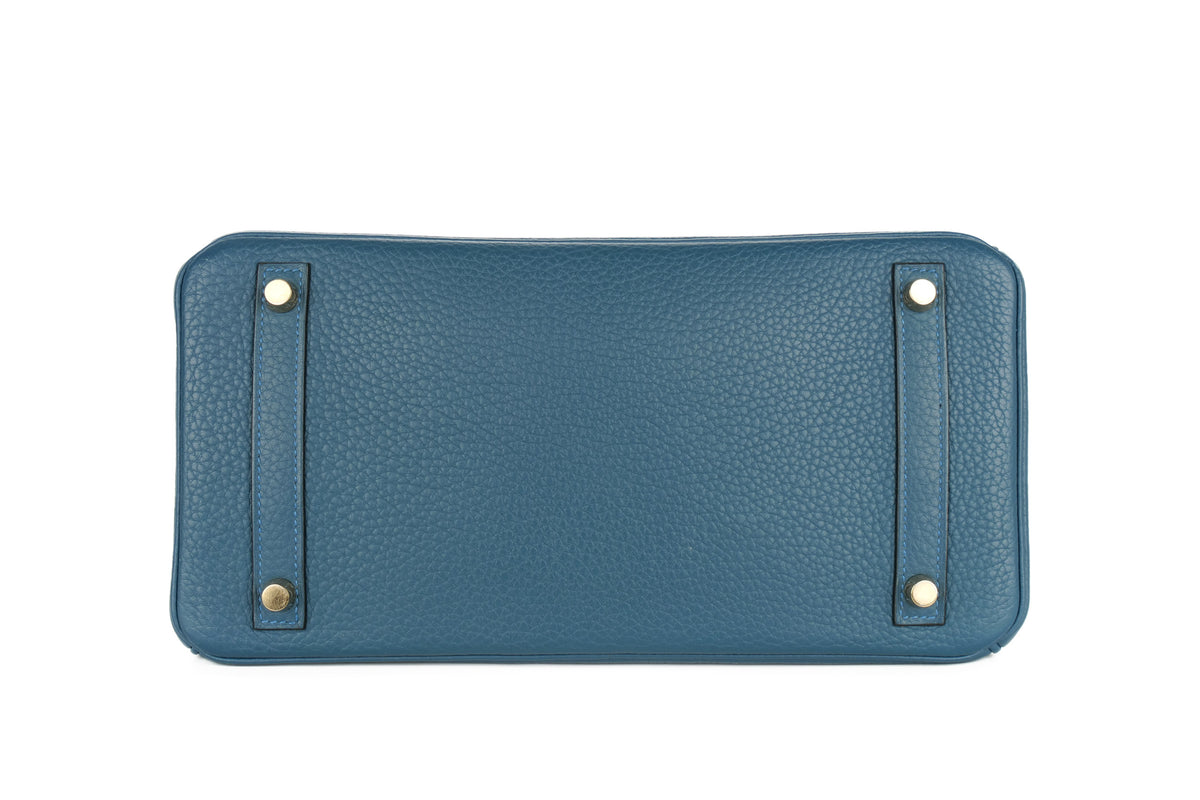 Hermès Birkin 30 Bleu Cobalt Clemence Gold Hardware - view 6
