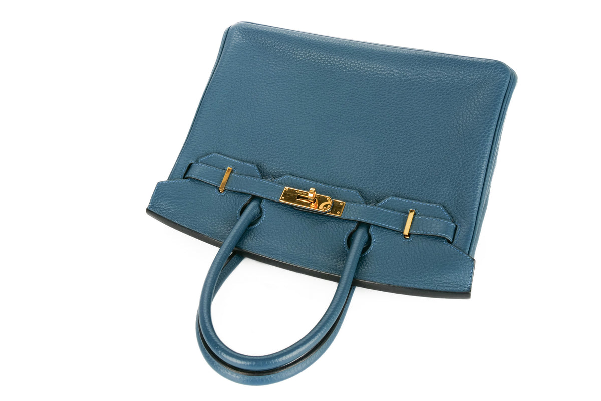 Hermès Birkin 30 Bleu Cobalt Clemence Gold Hardware - view 8