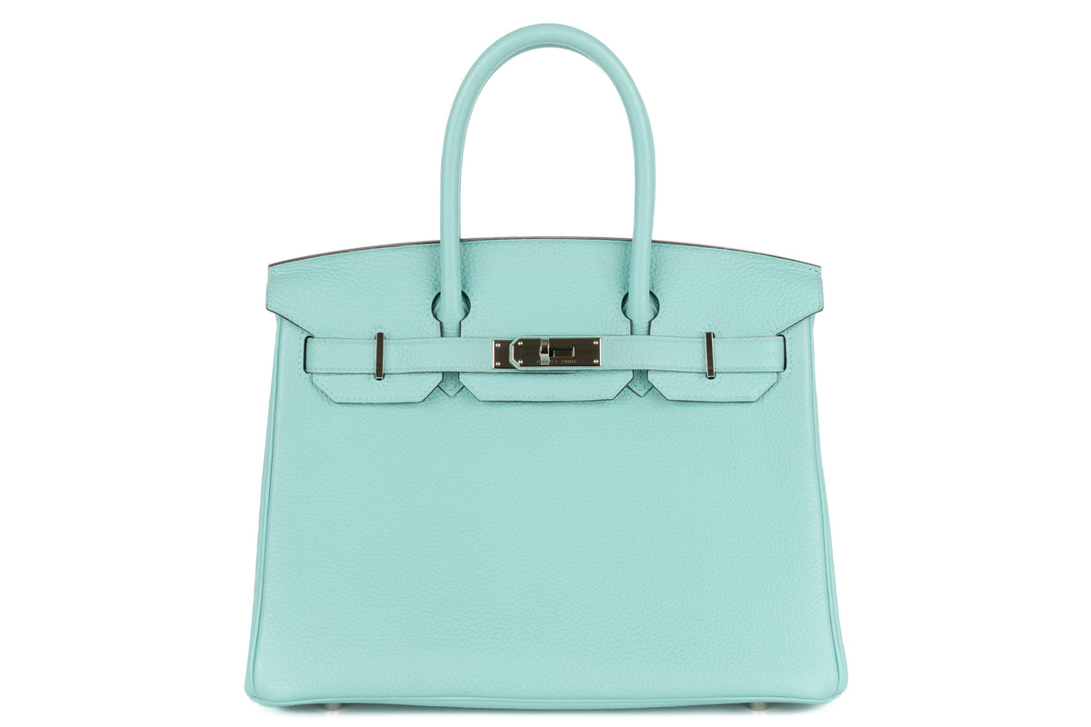 Hermès Birkin 30 Bleu Atoll Togo Palladium Hardware - view 1