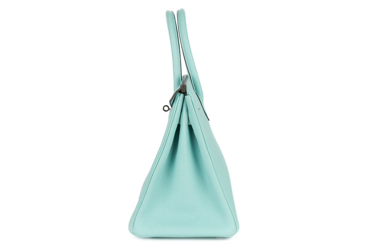 Hermès Birkin 30 Bleu Atoll Togo Palladium Hardware - view 4