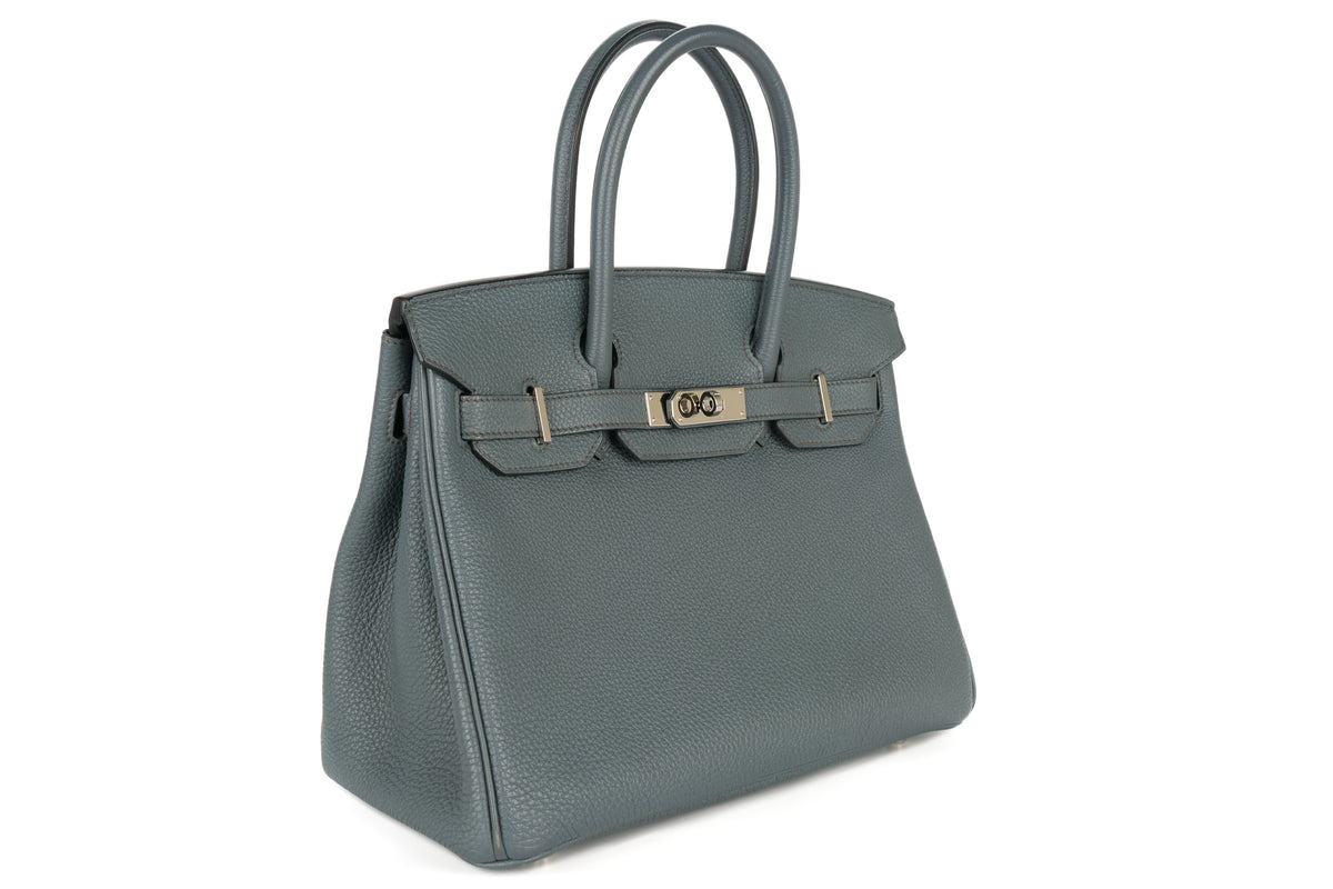 Hermès Birkin 30 Bleu Orage Togo Palladium Hardware - view 2