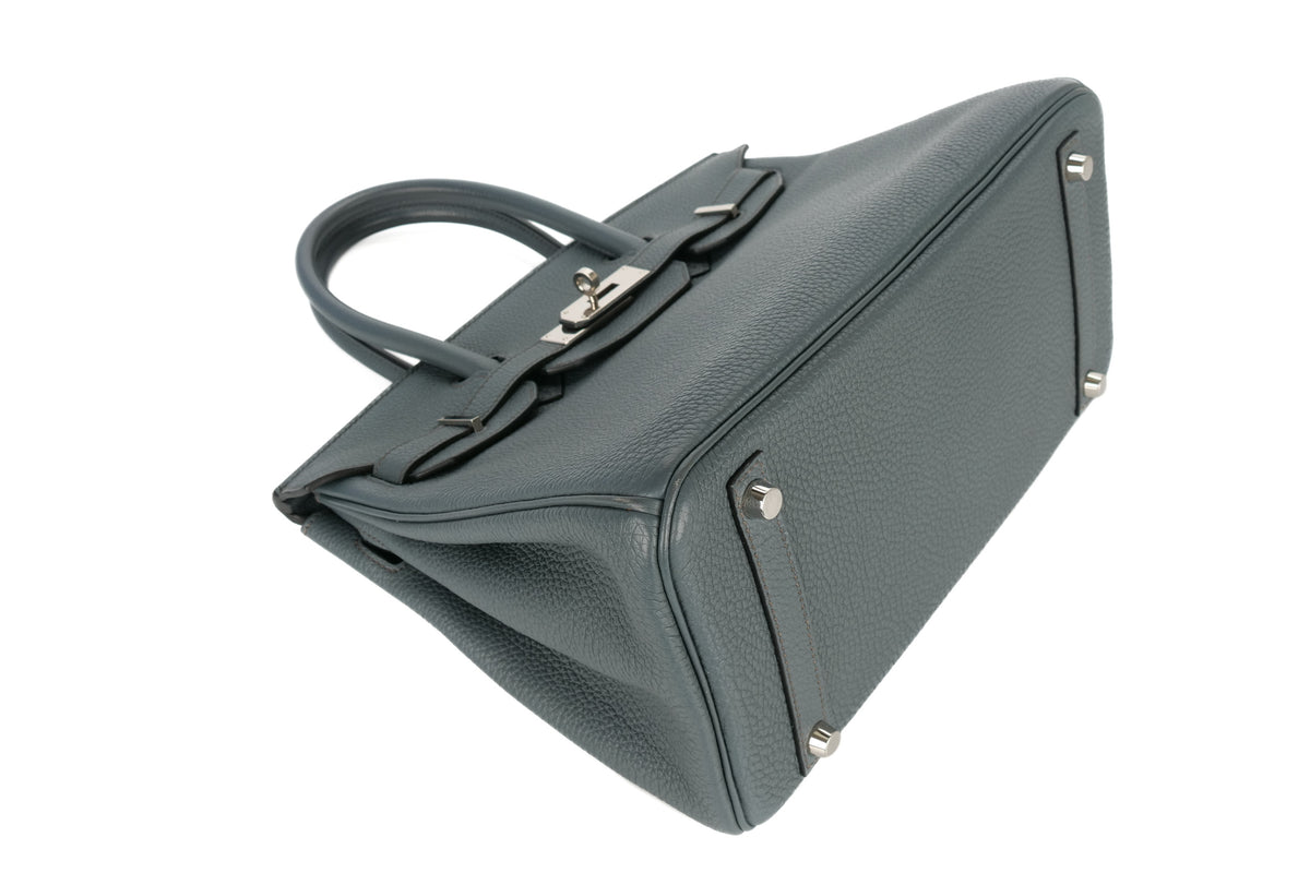 Hermès Birkin 30 Bleu Orage Togo Palladium Hardware - view 11
