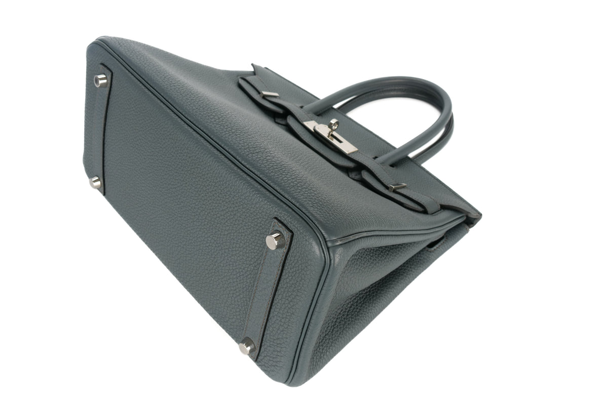 Hermès Birkin 30 Bleu Orage Togo Palladium Hardware - view 12
