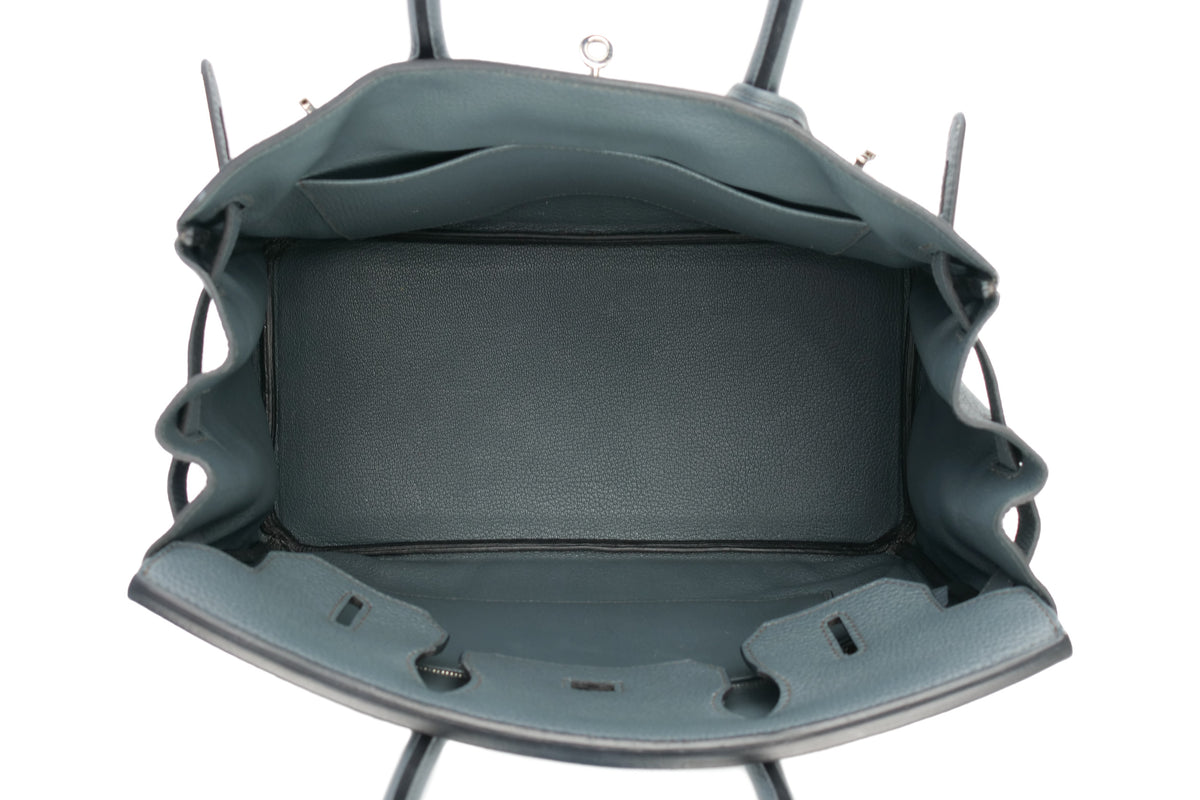 Hermès Birkin 30 Bleu Orage Togo Palladium Hardware - view 10