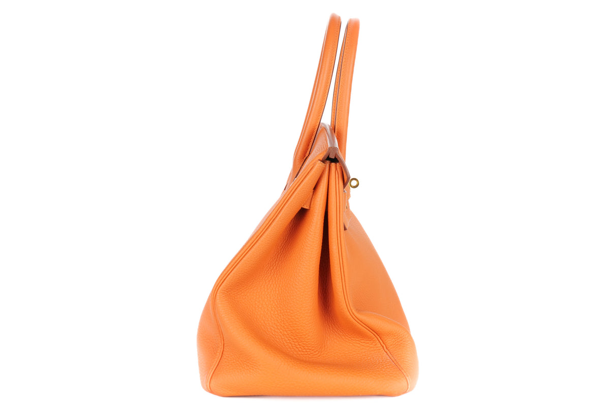 Hermès Birkin 35 Orange H Togo Gold Hardware - view 4