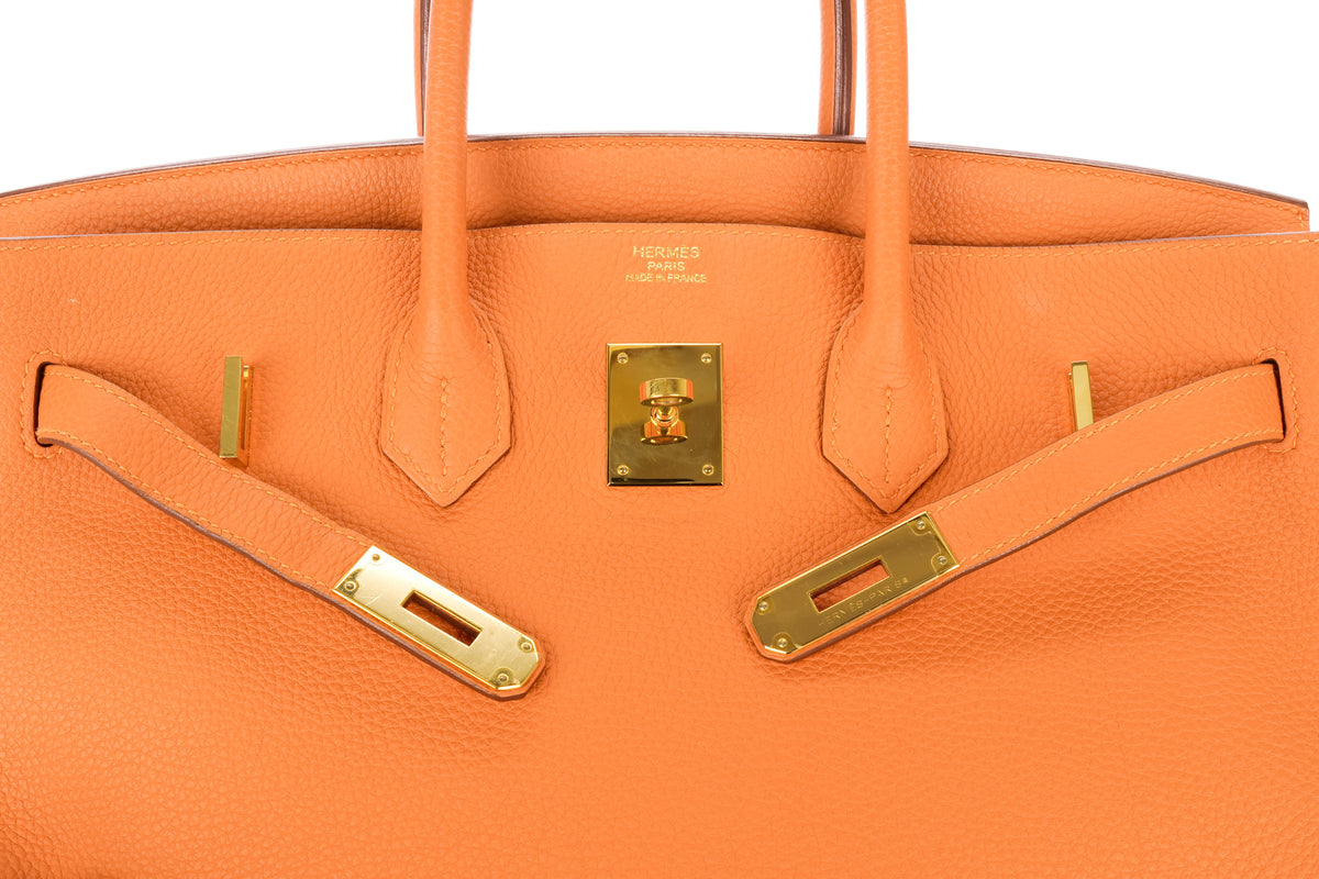 Hermès Birkin 35 Orange H Togo Gold Hardware - view 7
