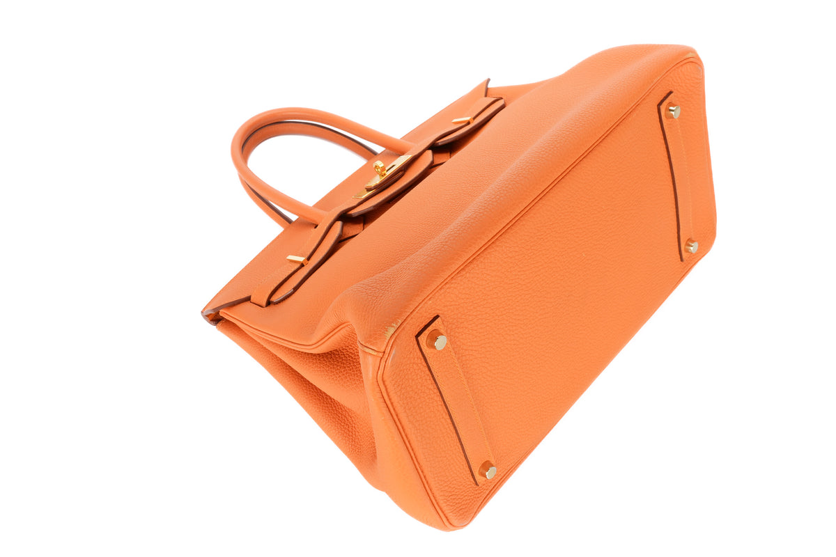 Hermès Birkin 35 Orange H Togo Gold Hardware - view 9