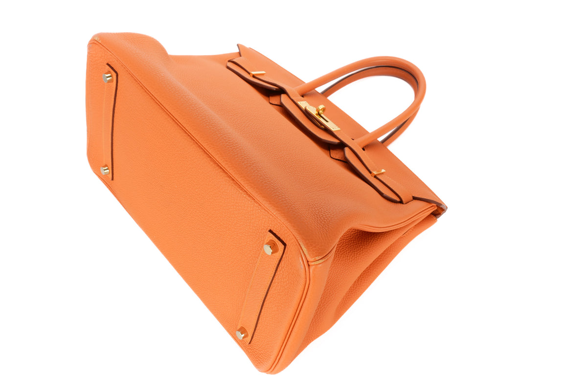 Hermès Birkin 35 Orange H Togo Gold Hardware - view 10