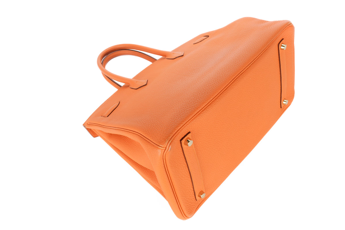 Hermès Birkin 35 Orange H Togo Gold Hardware - view 11