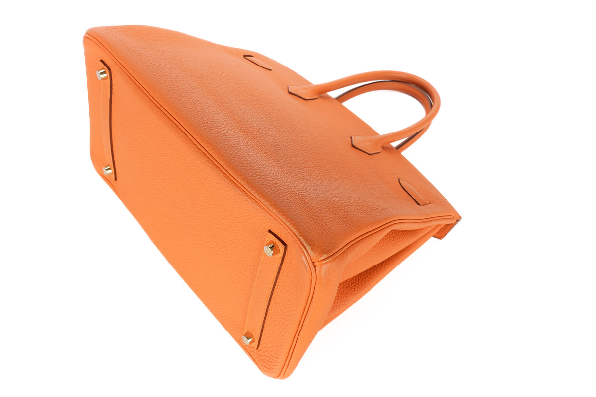 Hermès Birkin 35 Orange H Togo Gold Hardware - view 12