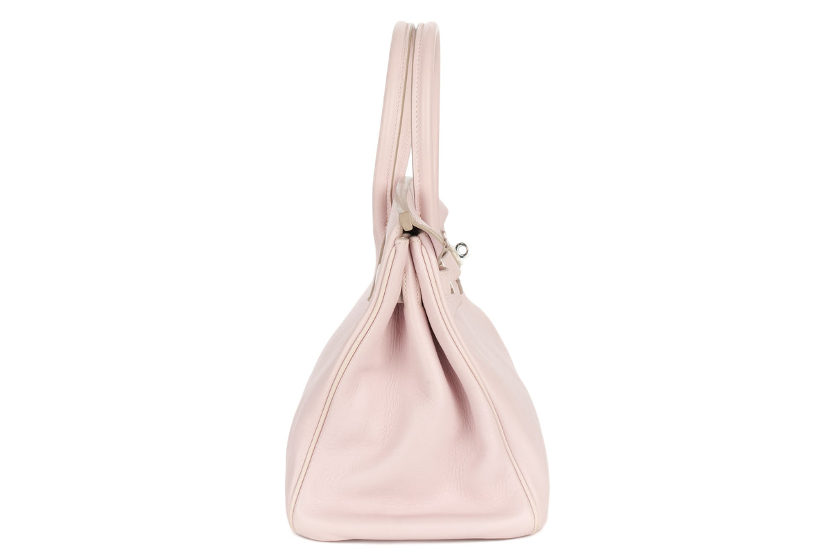 Hermès Birkin 30 Rose Dragee Swift Palladium Hardware - view 5