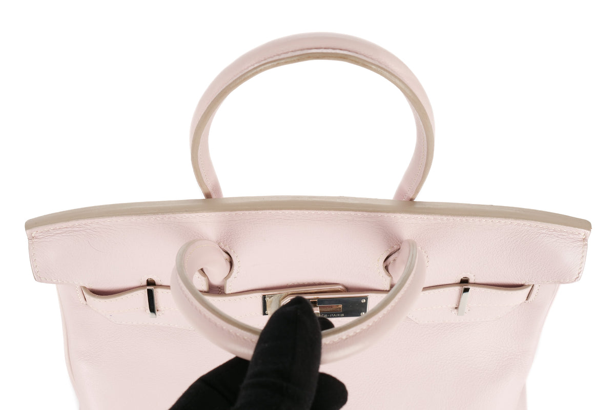 Hermès Birkin 30 Rose Dragee Swift Palladium Hardware - view 9