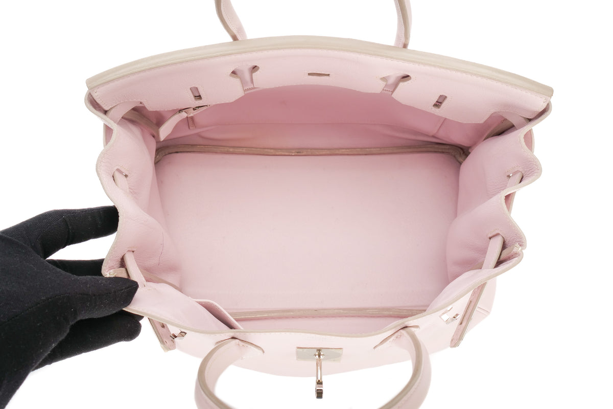 Hermès Birkin 30 Rose Dragee Swift Palladium Hardware - view 11