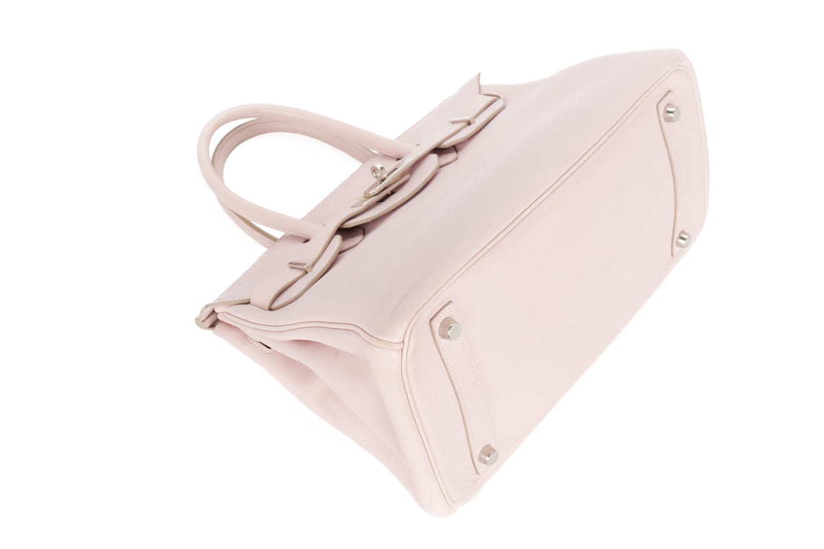 Hermès Birkin 30 Rose Dragee Swift Palladium Hardware - view 12