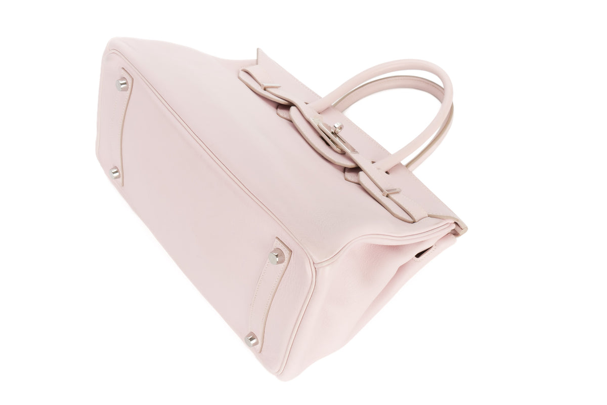 Hermès Birkin 30 Rose Dragee Swift Palladium Hardware - view 13