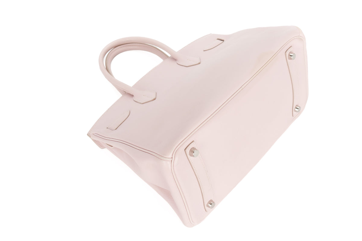 Hermès Birkin 30 Rose Dragee Swift Palladium Hardware - view 14