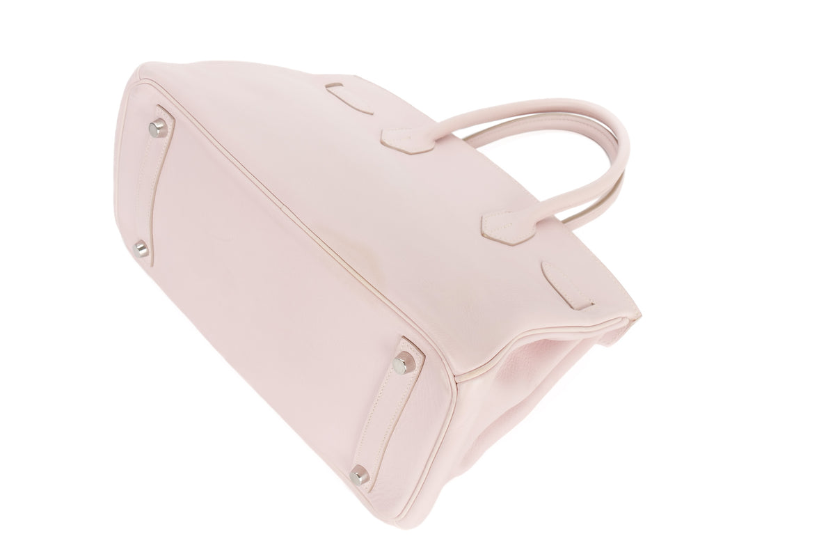 Hermès Birkin 30 Rose Dragee Swift Palladium Hardware - view 15