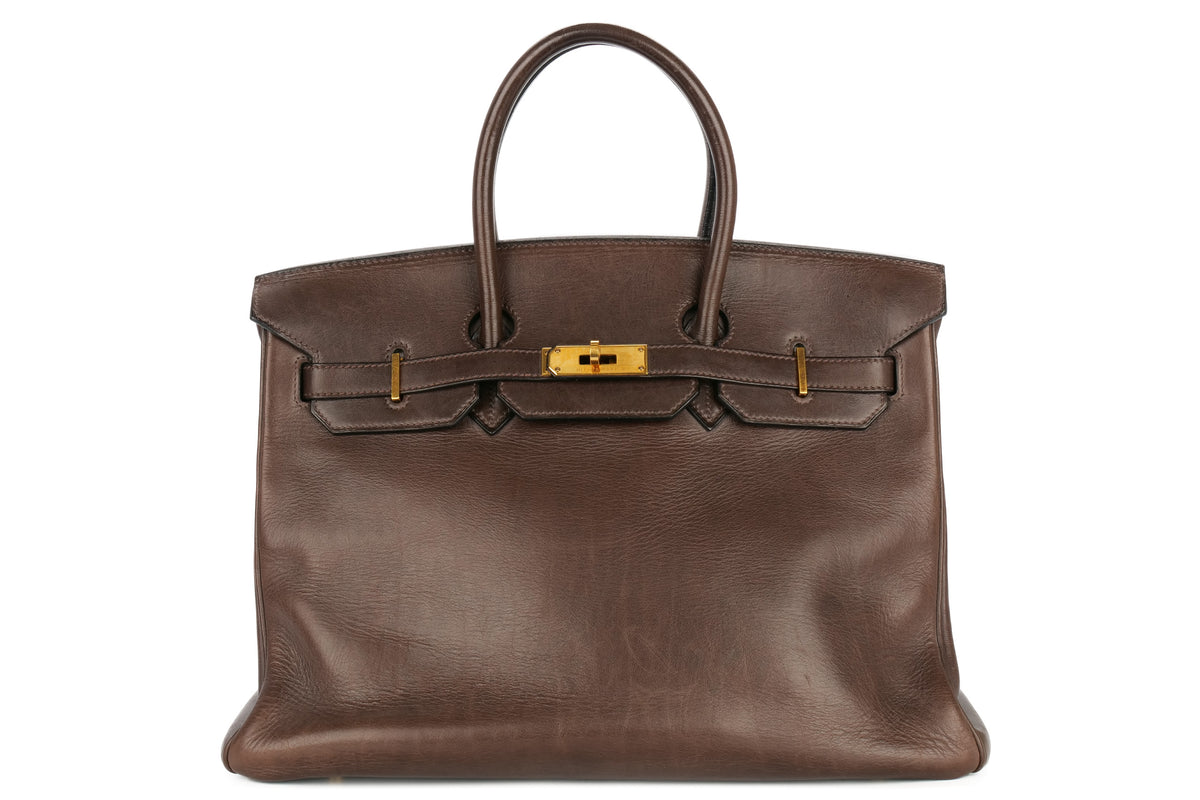 Hermès Birkin 35 Ebene Barenia Gold Hardware - view 1