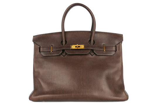 Hermès Birkin 35 Ebene Barenia Gold Hardware - view 1
