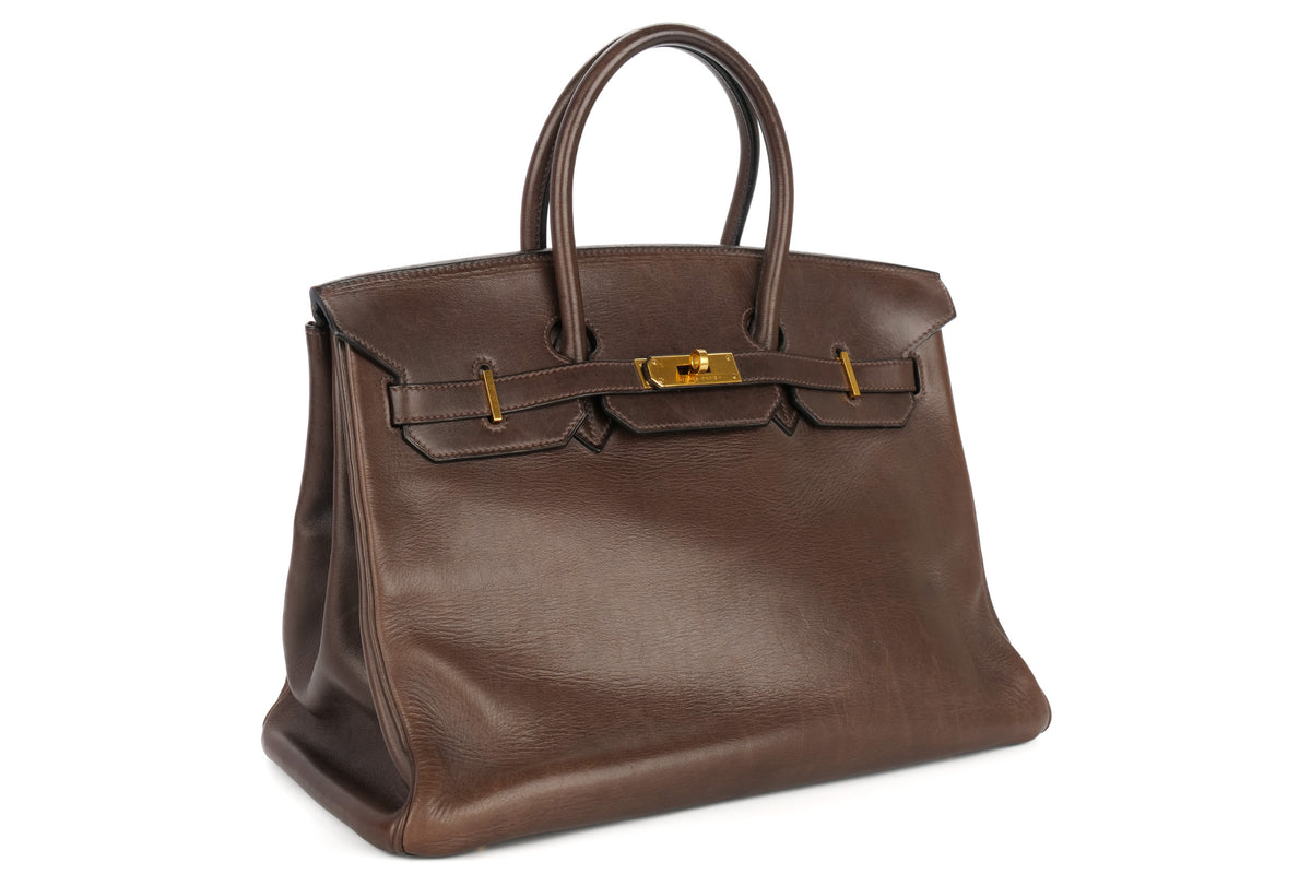 Hermès Birkin 35 Ebene Barenia Gold Hardware - view 2