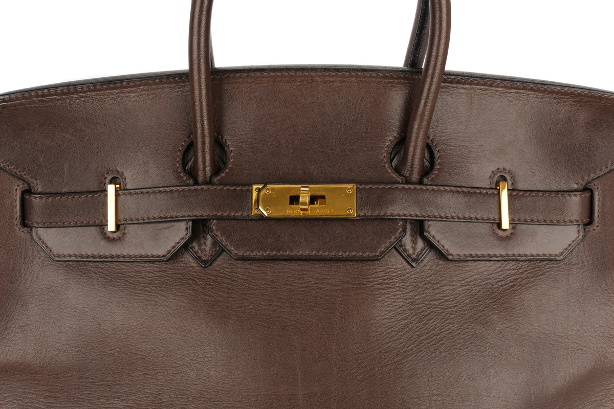Hermès Birkin 35 Ebene Barenia Gold Hardware - view 7