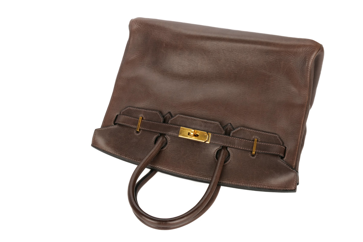 Hermès Birkin 35 Ebene Barenia Gold Hardware - view 8