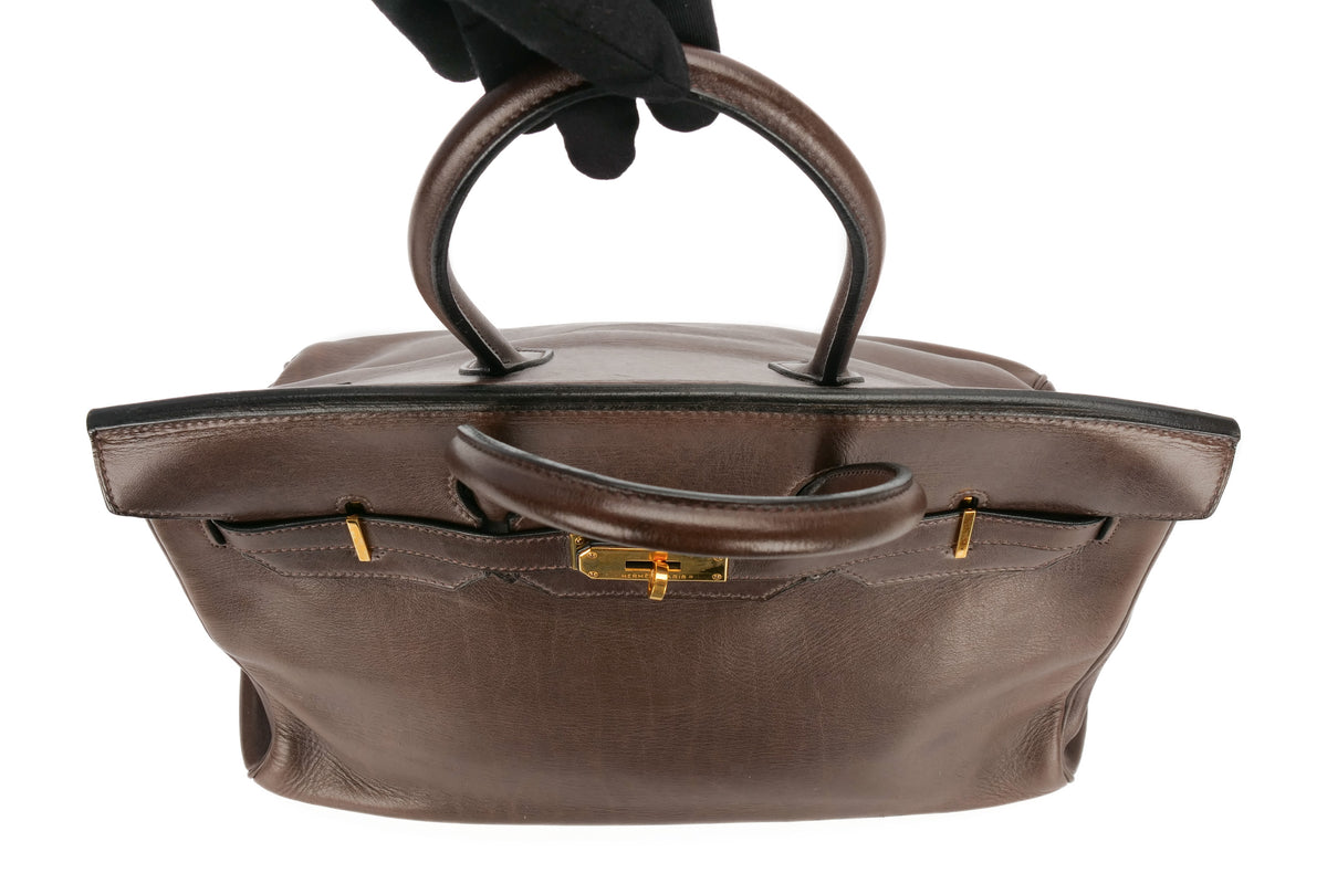 Hermès Birkin 35 Ebene Barenia Gold Hardware - view 11