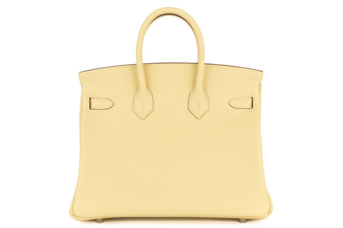 Hermès Birkin 25 Jaune Poussin Swift Palladium Hardware - view 3