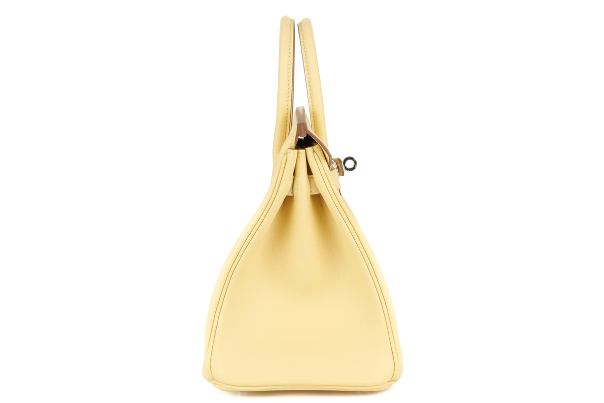 Hermès Birkin 25 Jaune Poussin Swift Palladium Hardware - view 5