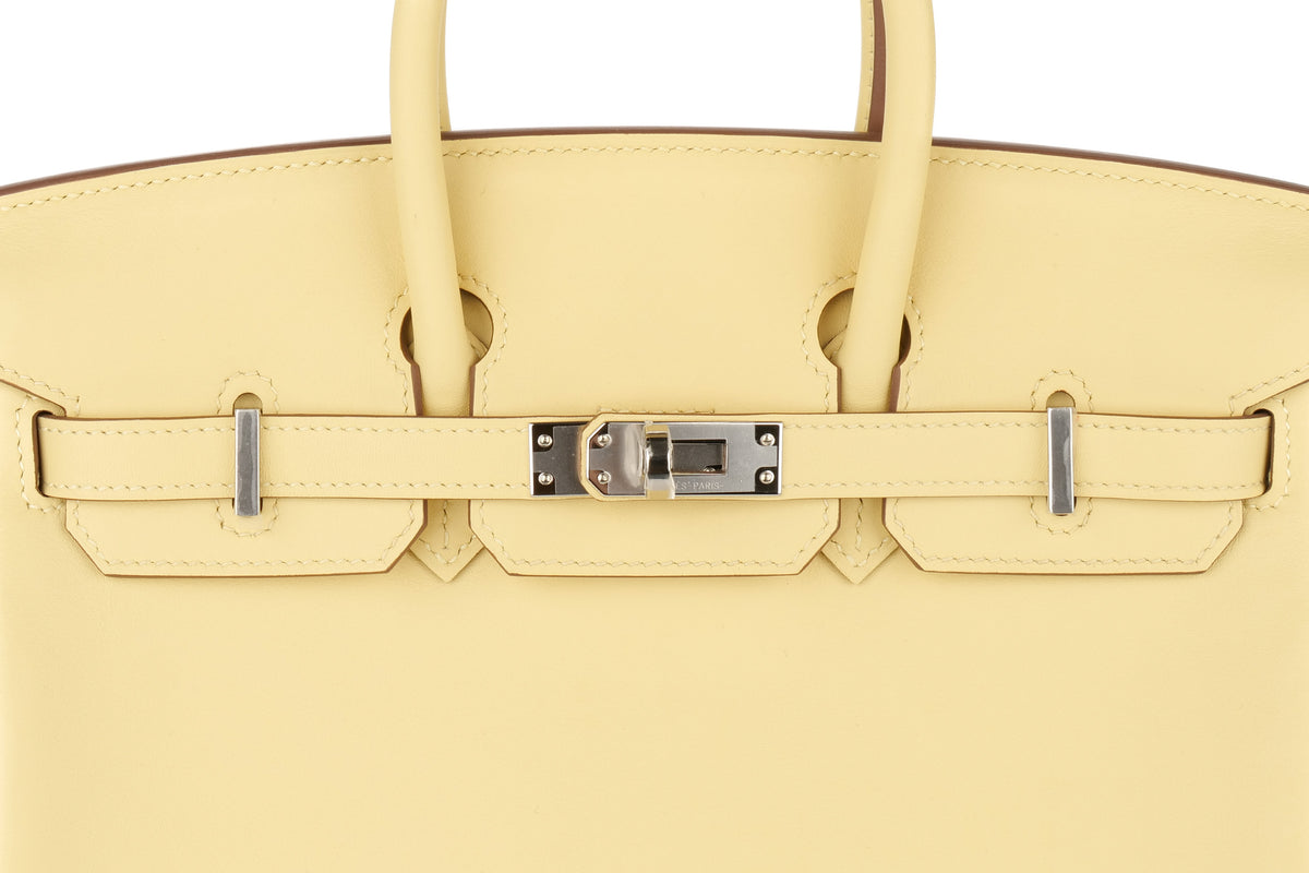 Hermès Birkin 25 Jaune Poussin Swift Palladium Hardware - view 7