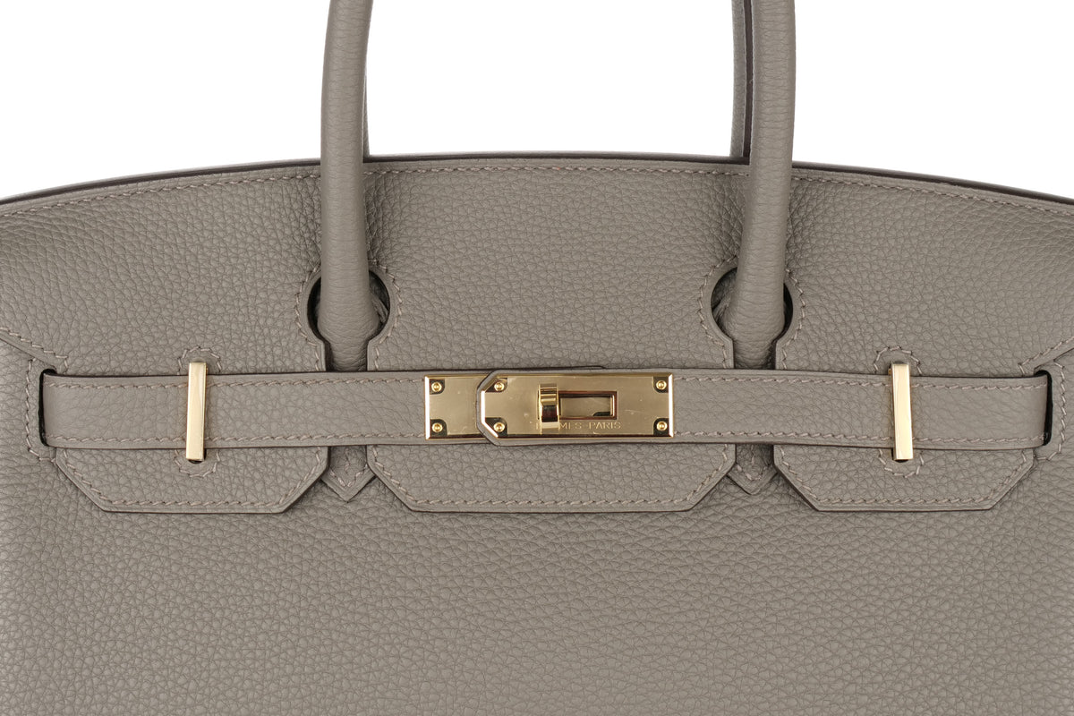 Hermès Birkin 30 Gris Meyer Togo Permabrass Hardware - view 7