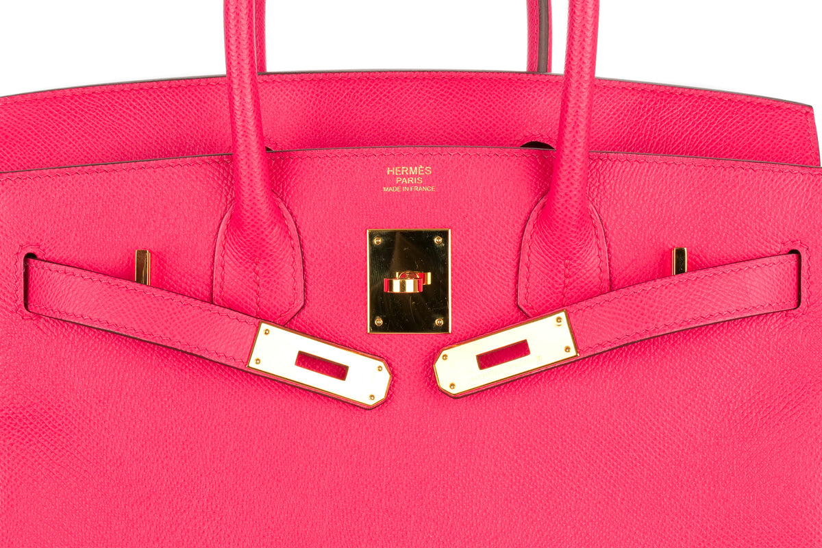 Hermès Birkin 30 Rose Extreme Epsom Retourne Gold Hardware - view 9