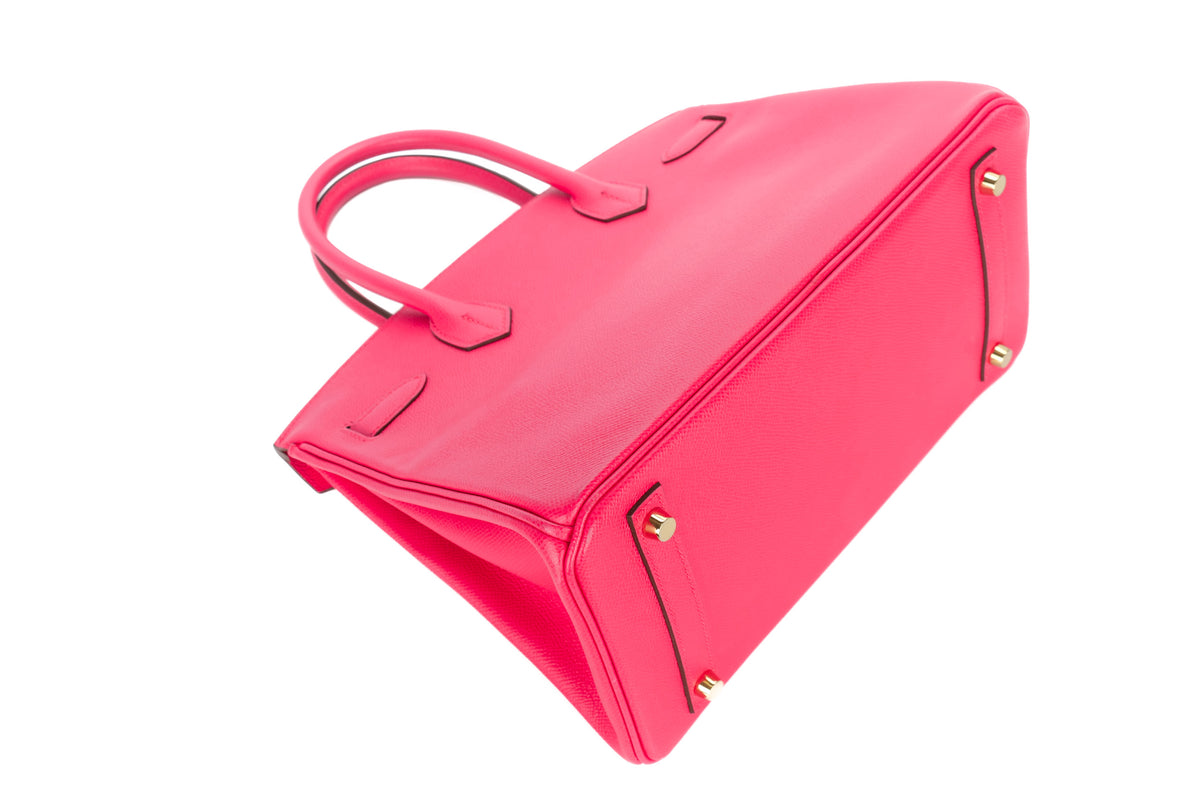 Hermès Birkin 30 Rose Extreme Epsom Retourne Gold Hardware - view 13