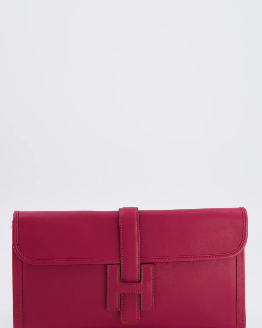 Hermès Jige Elan 29cm Clutch – Rose Pourpre Evercolour Leather - Zeuskicks