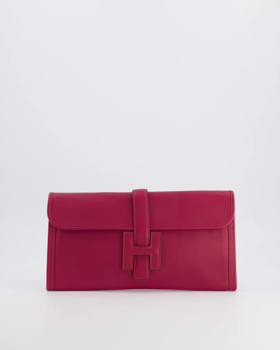 Hermès Jige Elan 29cm Clutch – Rose Pourpre Evercolour Leather - Zeuskicks