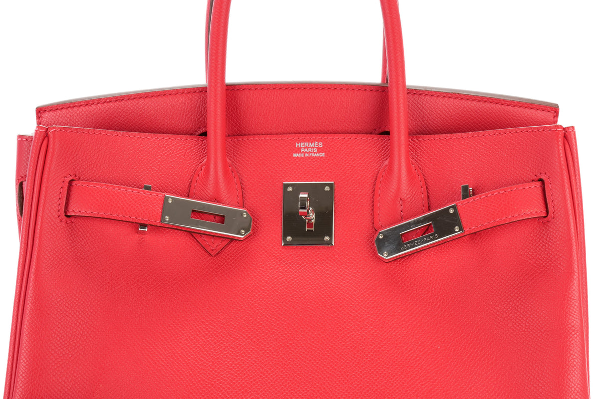 Hermès Birkin 30 Bougainvillea Epsom Retourne Palladium Hardware - view 9