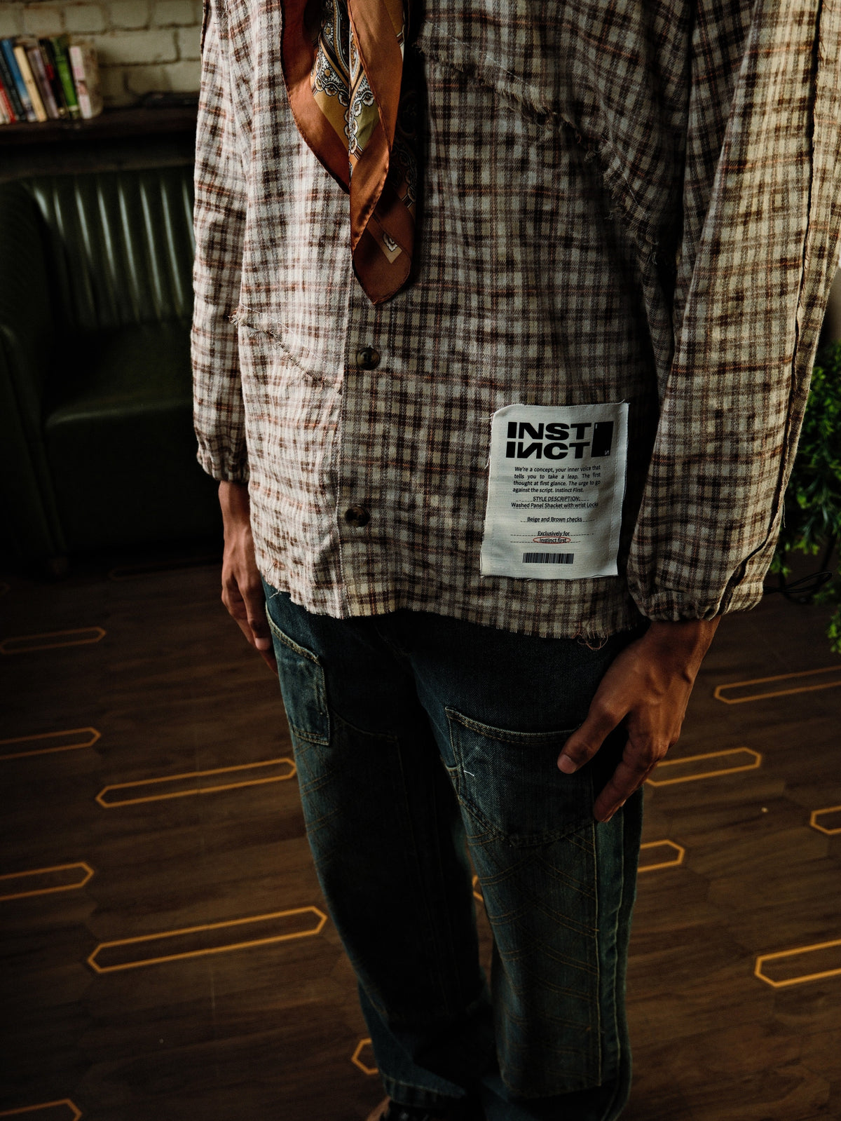 Raw Panel  Shirt - (Brown) by Instinct First
