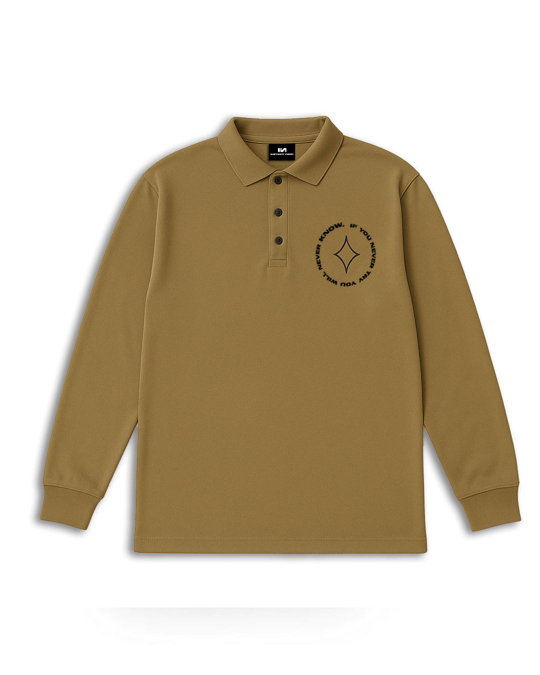 Oversized Polo T-shirt - (Pirate Brown) by Instinct First