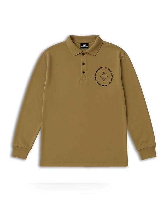 Oversized Polo T-shirt - (Pirate Brown) by Instinct First