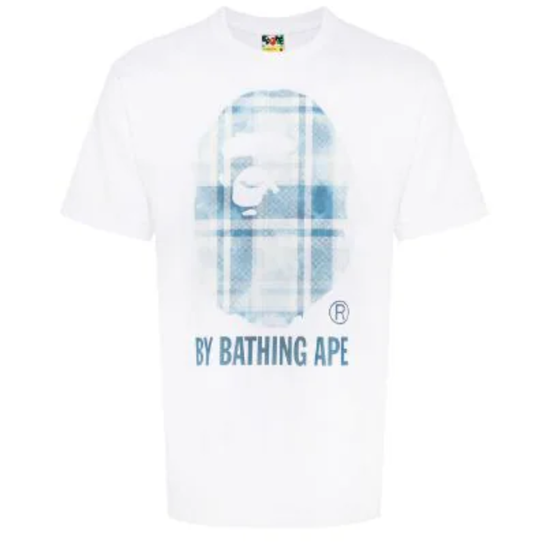 A BATHING APE® Check-print cotton T-shirt by BAPE