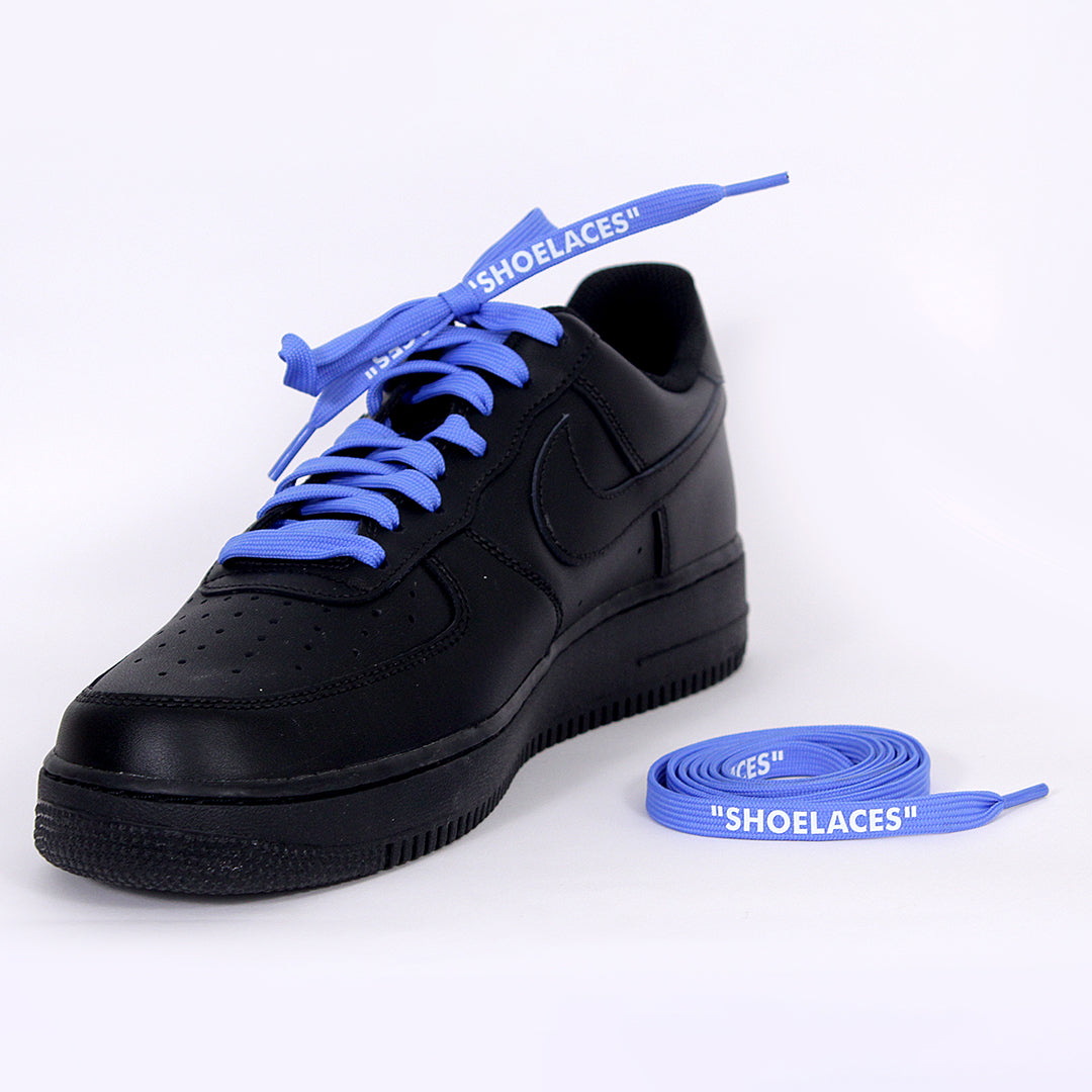 Aqua Off-White Style “SHOELACES” for Sneakers – Premium Flat Laces by KNOTTY by KNOTTY