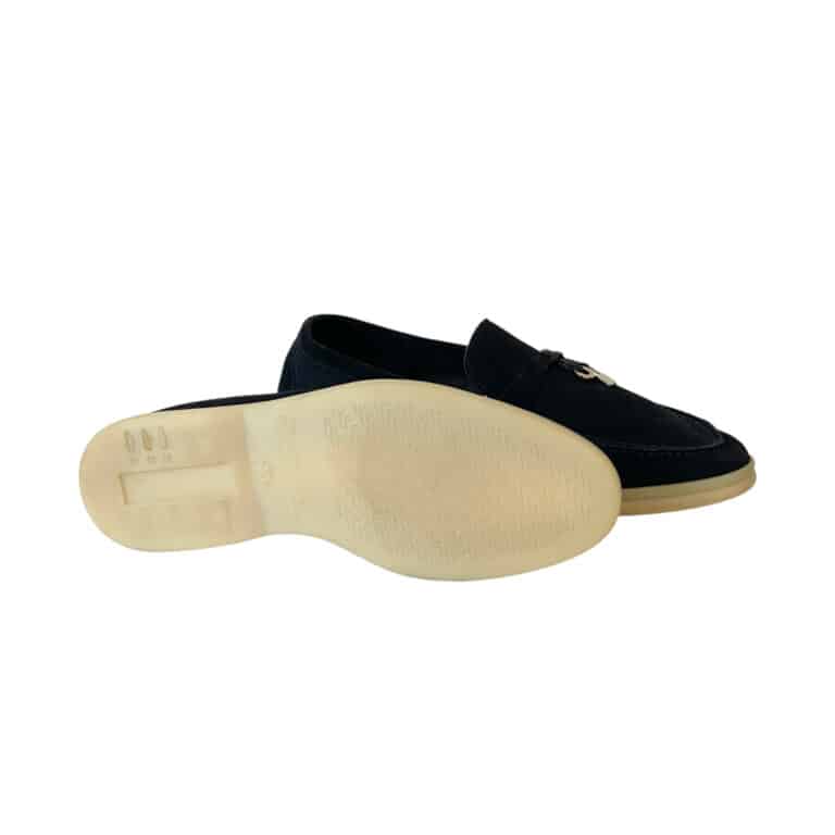 Loro Piana Summer Charms Walk Loafers – Dark Blue Suede Edition