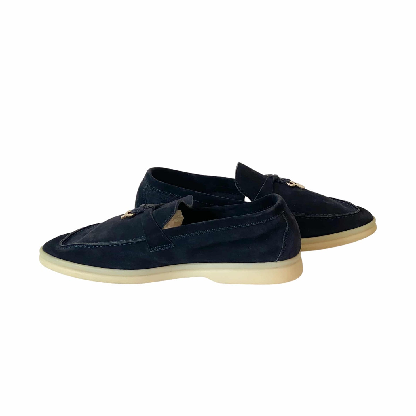 Loro Piana Summer Charms Walk Loafers – Dark Blue Suede Edition