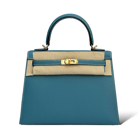 Hermès Kelly 25 – Bleu Jean Epsom Gold Hardware - Zeuskicks