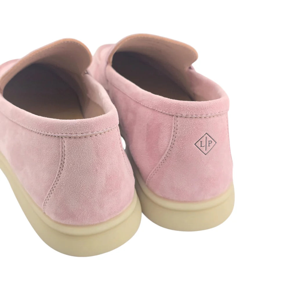 Loro Piana Summer Charms Walk Loafers – Pink Suede Edition